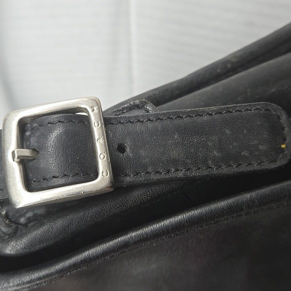 Vintage Coach 9072 Shoulder Bag Black Leather - Picture 3 of 11